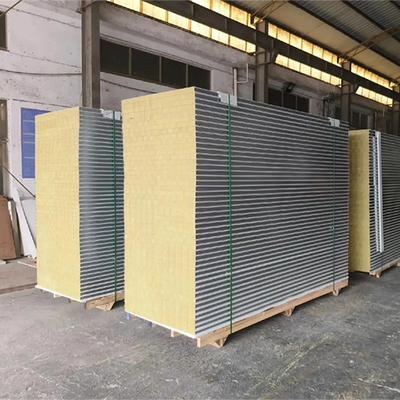 Αγορά Huaao Fireproof Heat Preservation Sound Insulation Rock Wool Sandwich Panel Wall Roof Sheet Metal Clean Room Panels online manufacture