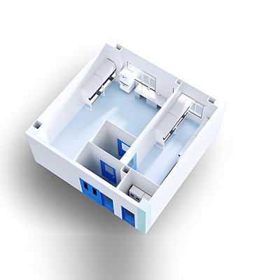 Huuao Customized GMP Laboratory Cleanroom Project Modular Wall Panel Lighting Sterile Clean Room