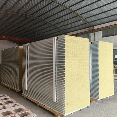 Huaao 50 mm 75 mm 100 mm Customized Metal Sandwich Panels Heat Sound Insulation Clean Room Rock Wool Slate Rock Wool for Insulation