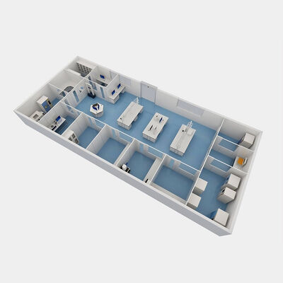 HUAAO Προσαρμοσμένο μονωτικό καθαρό δωμάτιο με σύγχρονο σχεδιασμό για εργαστηριακή και νοσοκομειακή χρήση Επίπεδα καθαριότητας ISO5-ISO9