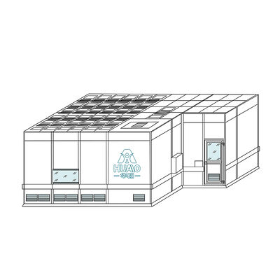 HUAAO OEM Design Σύγχρονο Μονουλικό Καθαρό Δωμάτιο Δίπλωμα 1000 Καθαρισμός Ανερό Ανεμπόδιστος Περιβαλλοντικά φιλικός Εργαστήριο Χωρίς σκόνη